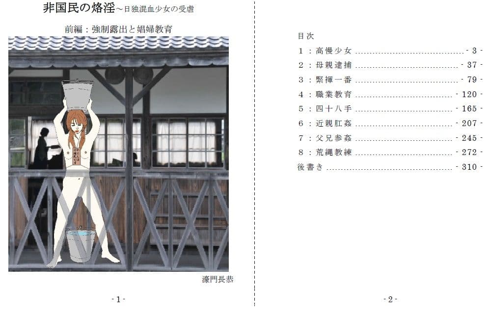 非国民の烙淫:前編（強●露出と娼婦教育） サンプル画像 1