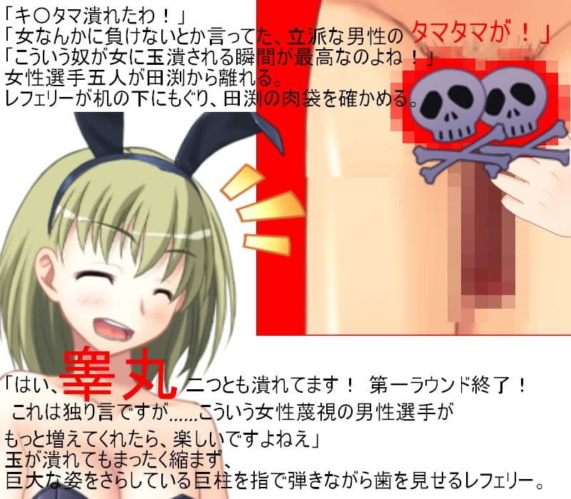 男女対抗、去勢地下闘技場2 強豪男性ボクサー対普通の主婦複数！圧倒的フィジカルを誇る男を襲う容赦なきキ〇タマ攻撃！【金責め】【CFNM】【ミックスファイト】 サンプル画像 4