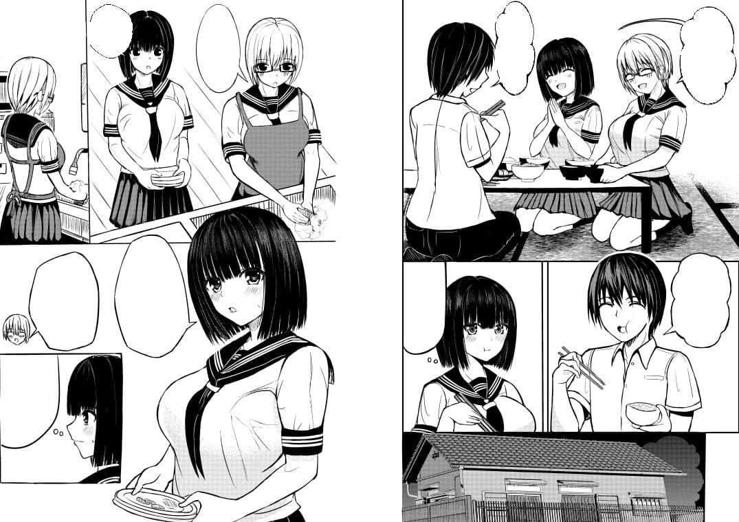 クラスのセーラー服巨乳姉妹とムラムラ同棲生活始めます！ サンプル画像 9