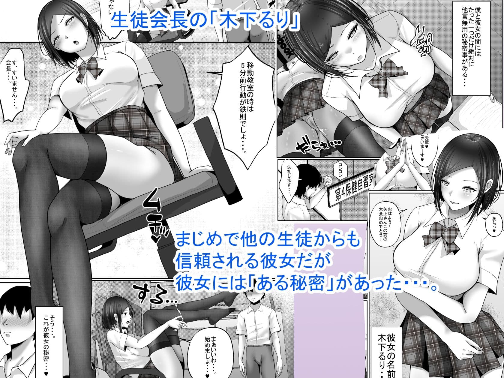 子作り実習科目 みんなのお手本生徒会長！でも裏ではゴム無し中出しセックス大好きなドスケベな会長。みんなには秘密だよ？ サンプル画像 1