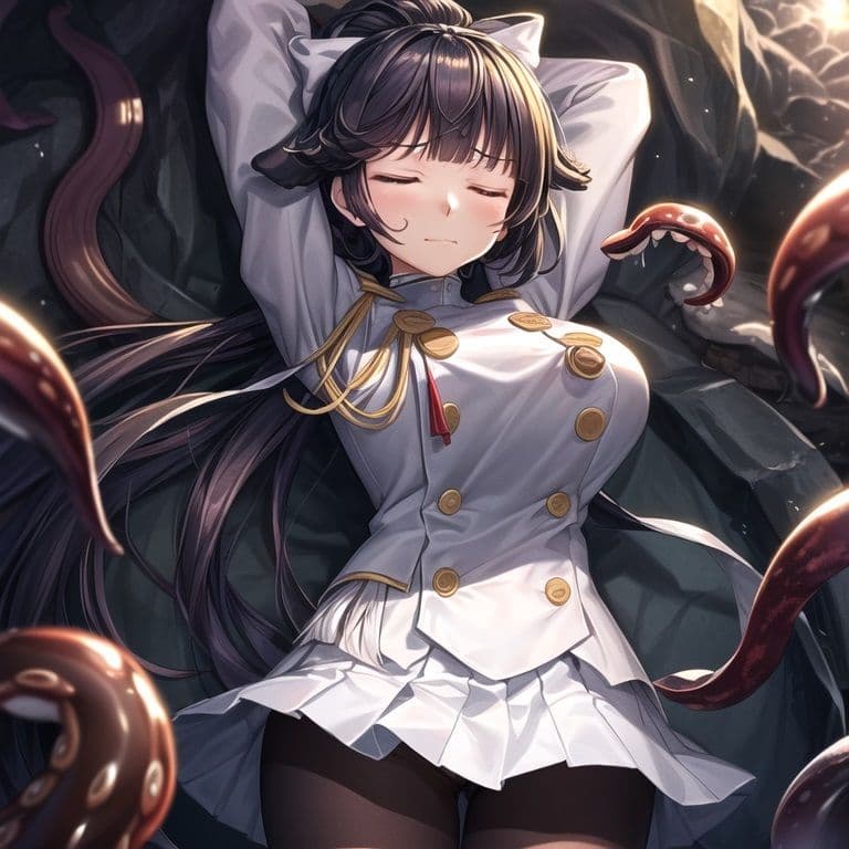 アズレンの愛宕と高雄、触手輪●で苗床化出産快楽堕ち サンプル画像 4