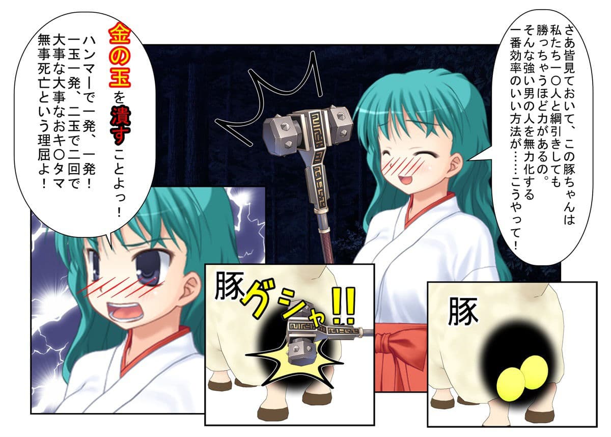 『秘祭・玉蹴り相撲』女性上位の島の秘密の祭りで、女たちが男の急所を責めまくる！【金蹴り・玉潰し】 サンプル画像 1