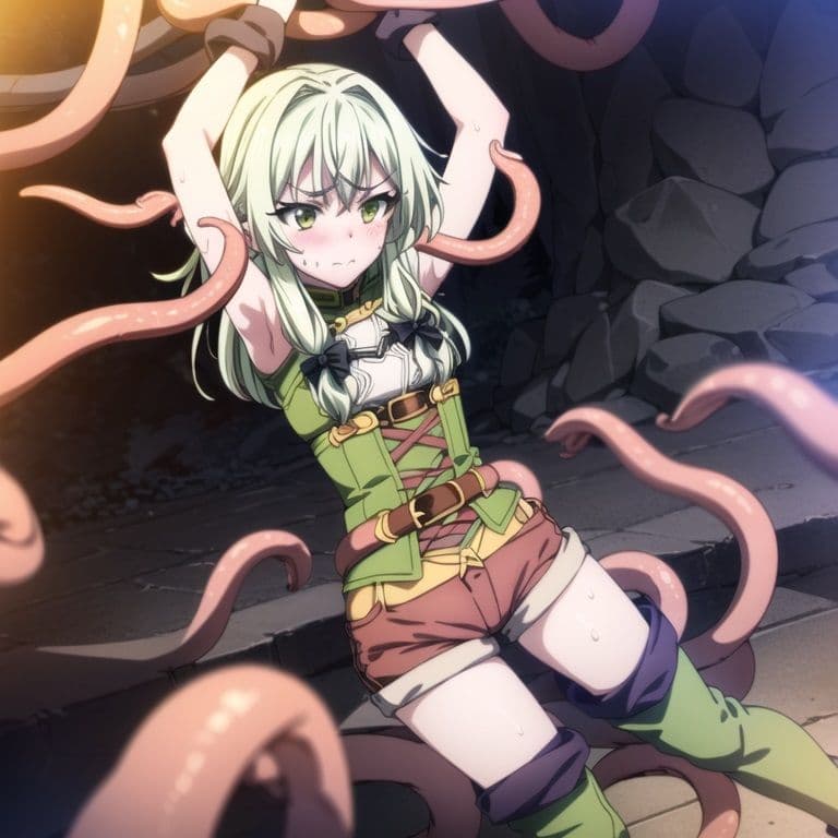 女神官と妖精弓手が触手に快楽堕ち苗床化 サンプル画像 4