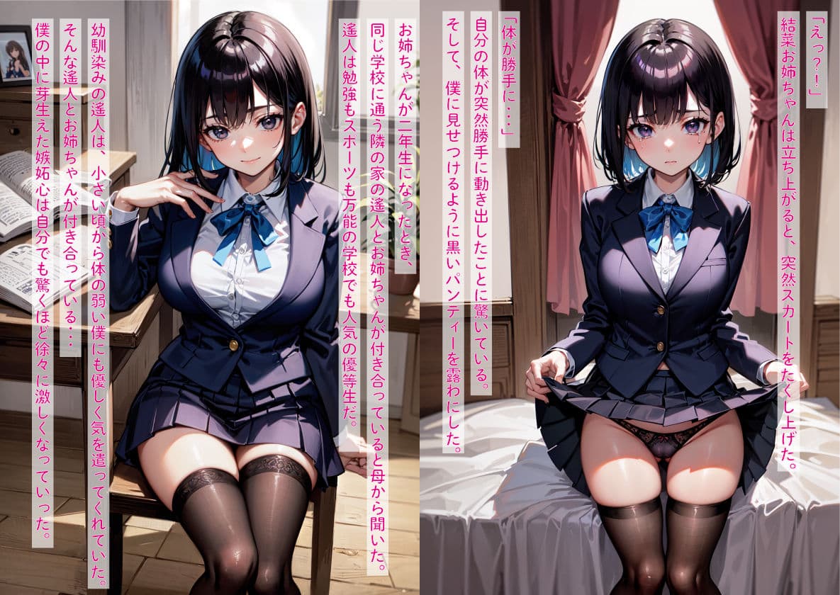 【1＋2 お得セット】［NTR］大好きな姉が隣に住む幼馴染みと恋仲になったので、嫉妬した僕が異能力で寝取った話 サンプル画像 3