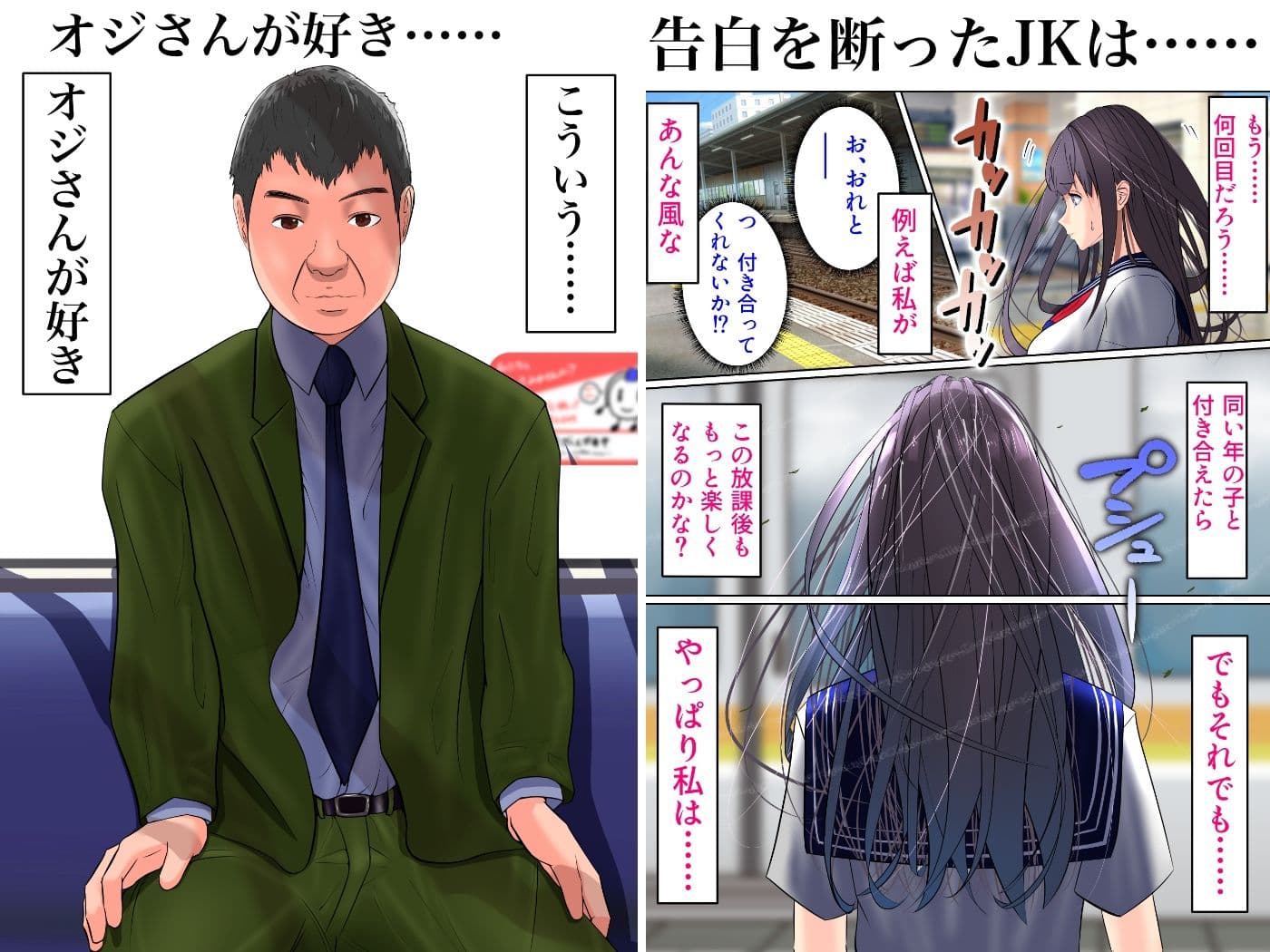 オジさん、あのね…? -オジさん好きJKの初体験 俺の好きなあの子が実の親父にNTR!?- サンプル画像 1