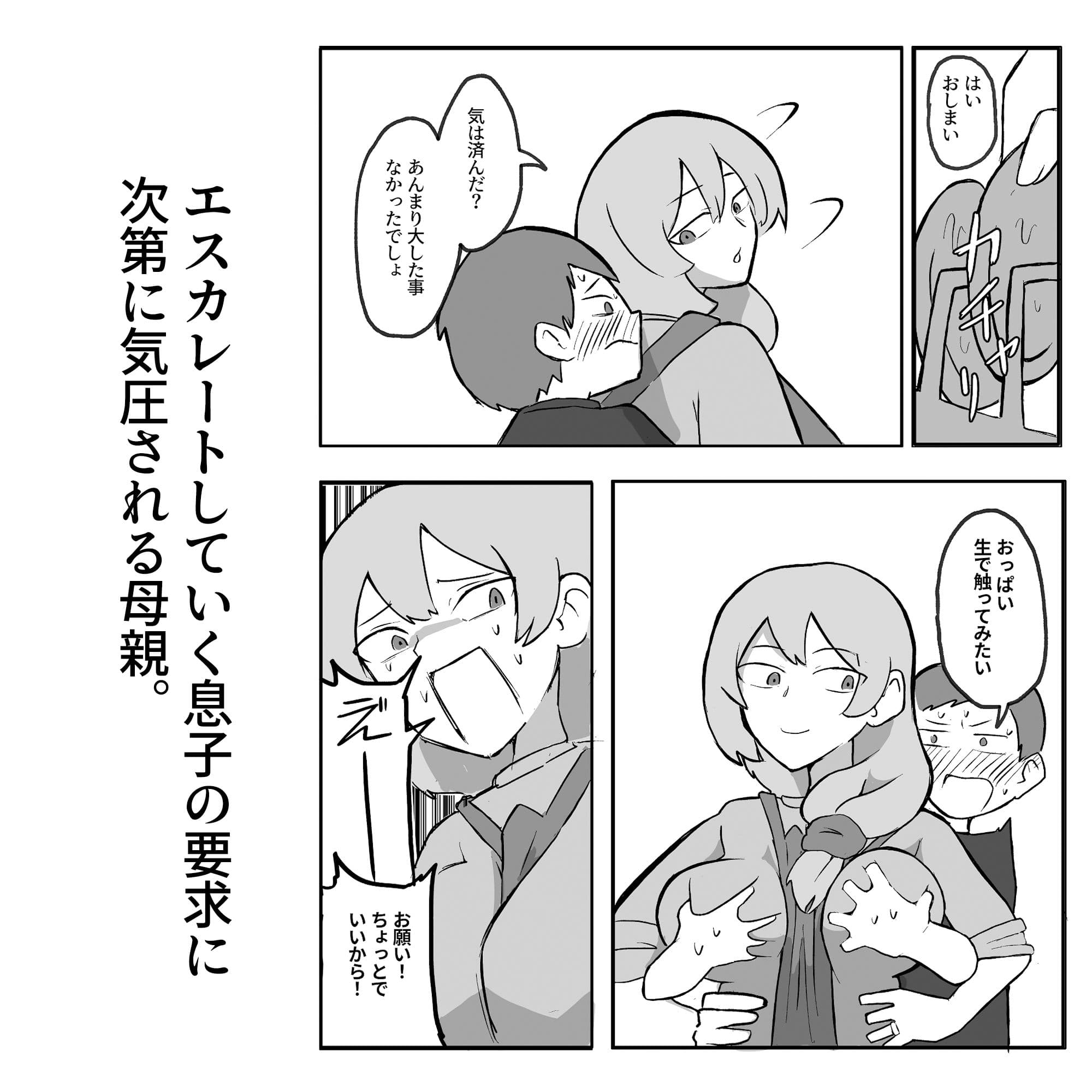 息子がおっぱいを触ってみたいと言うので。 サンプル画像 3