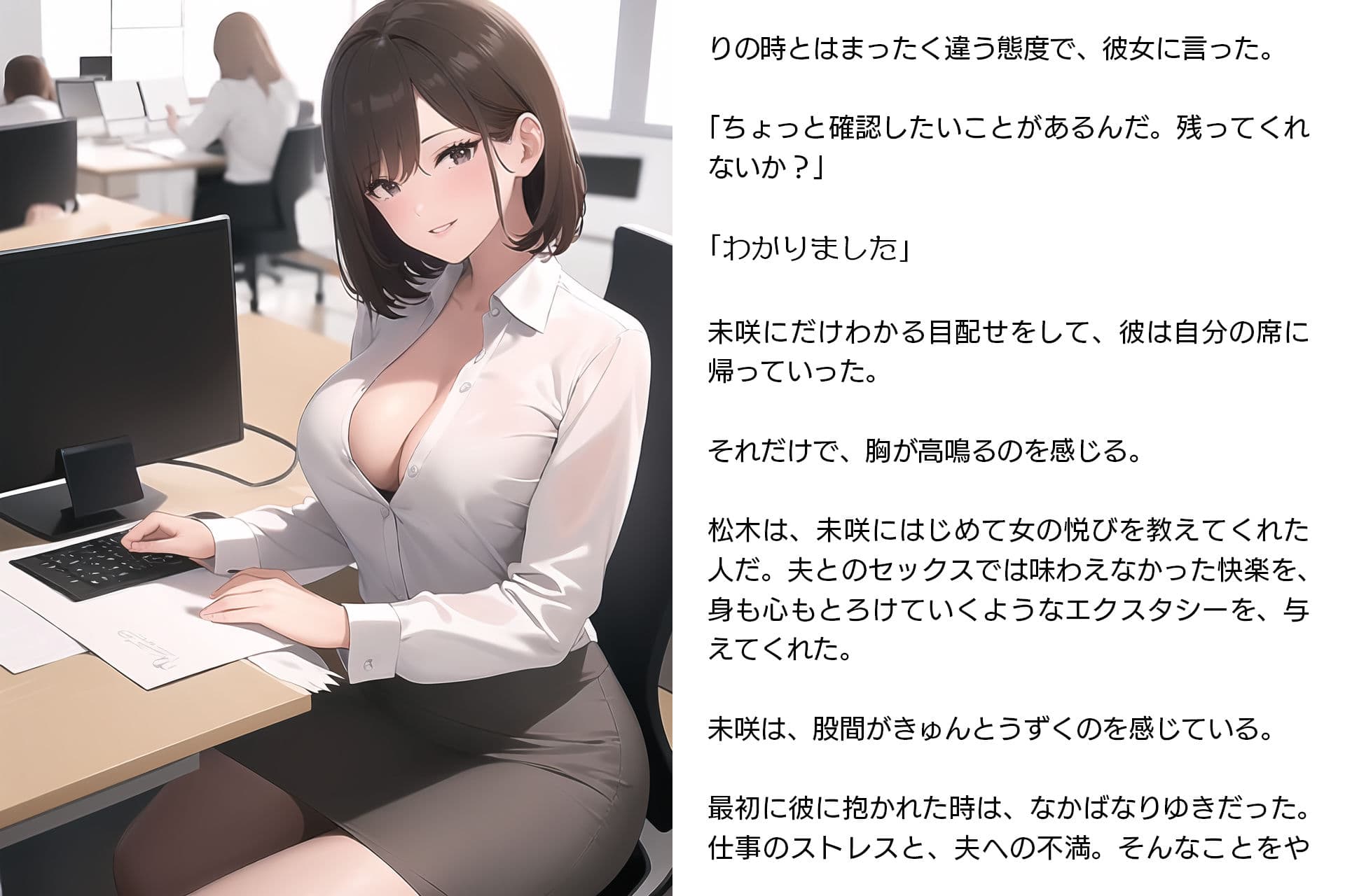 ネトラレ妻・未咲〜愛する妻は、彼女の会社の上司に寝取られていた（CGノベル/NTR） サンプル画像 4