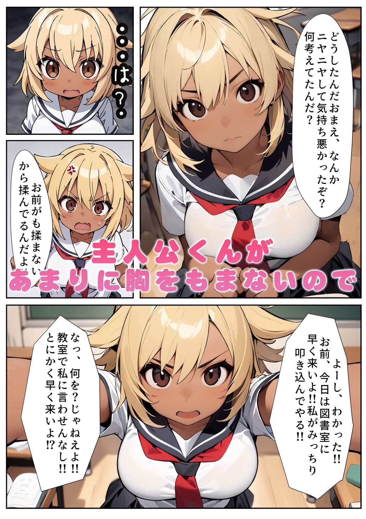 巨乳めちゃくちゃもませてくれる図書委員のギャル サンプル画像 2