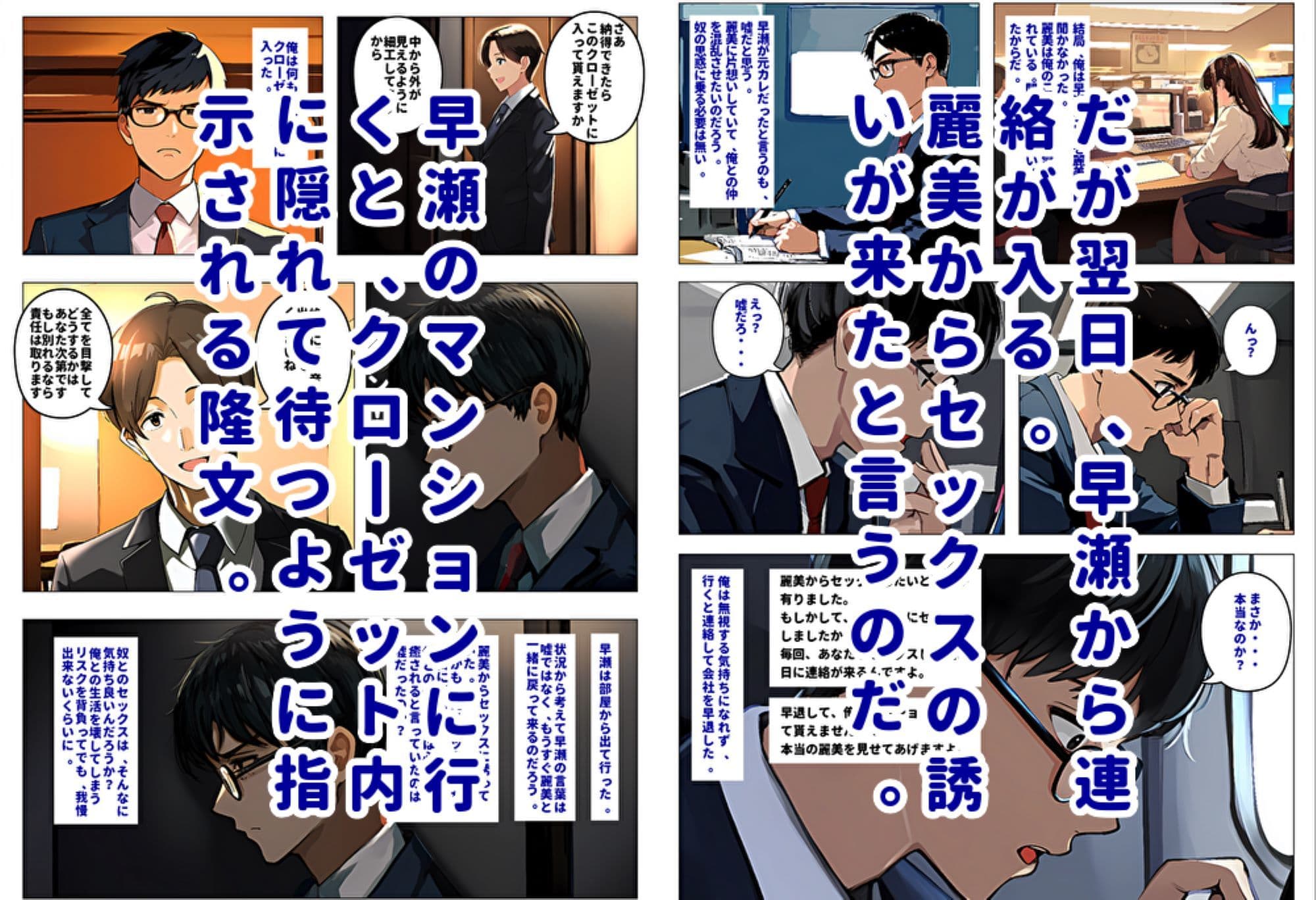 間男の提案に乗って不倫現場を目撃したら、最愛の妻が土下座してセックスのお願いをした。 サンプル画像 4