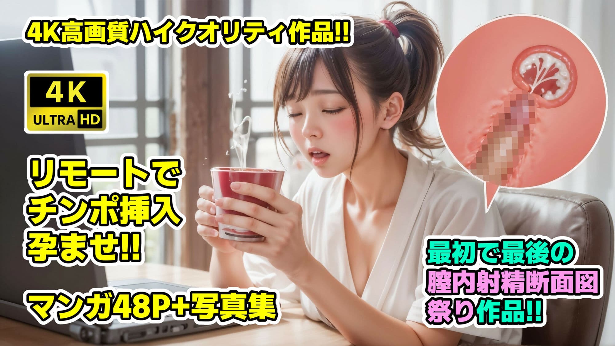 リモート孕ませおじさん【4Kマンガ＋写真集】悪魔のオナホールで遠隔中出し サンプル画像 1