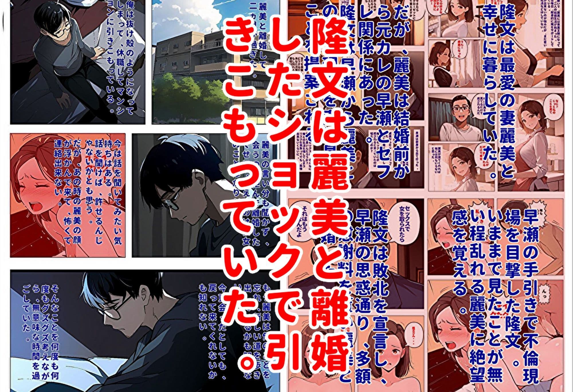 間男の提案に乗って不倫現場を目撃したら、最愛の妻が土下座してセックスのお願いをした。後編ルート1「寝取られビデオレター編」 サンプル画像 1