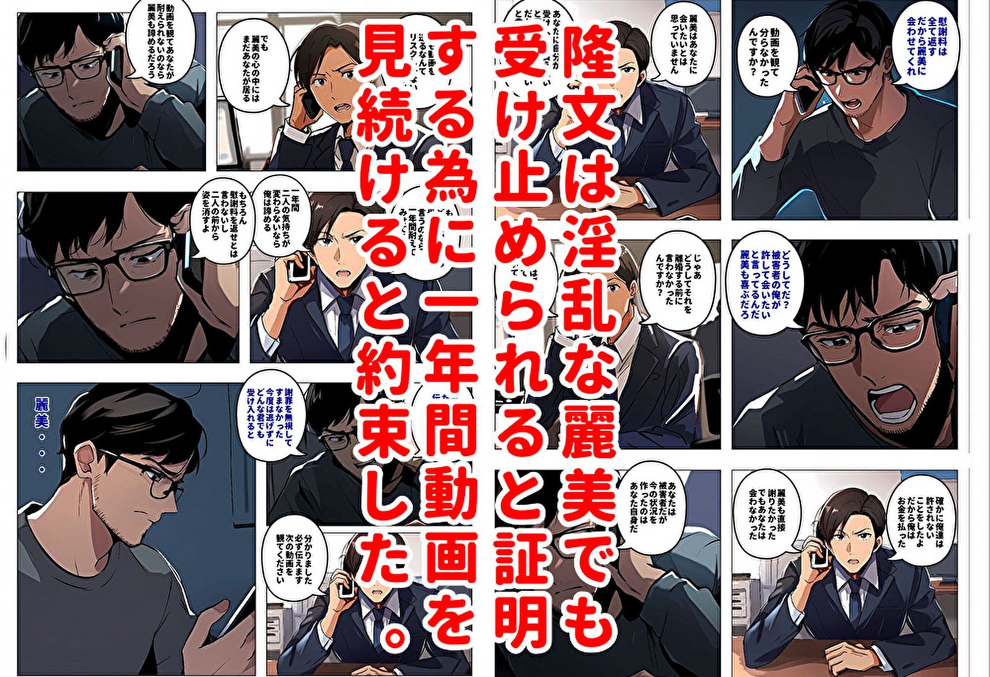 間男の提案に乗って不倫現場を目撃したら、最愛の妻が土下座してセックスのお願いをした。後編ルート1「寝取られビデオレター編」 サンプル画像 5