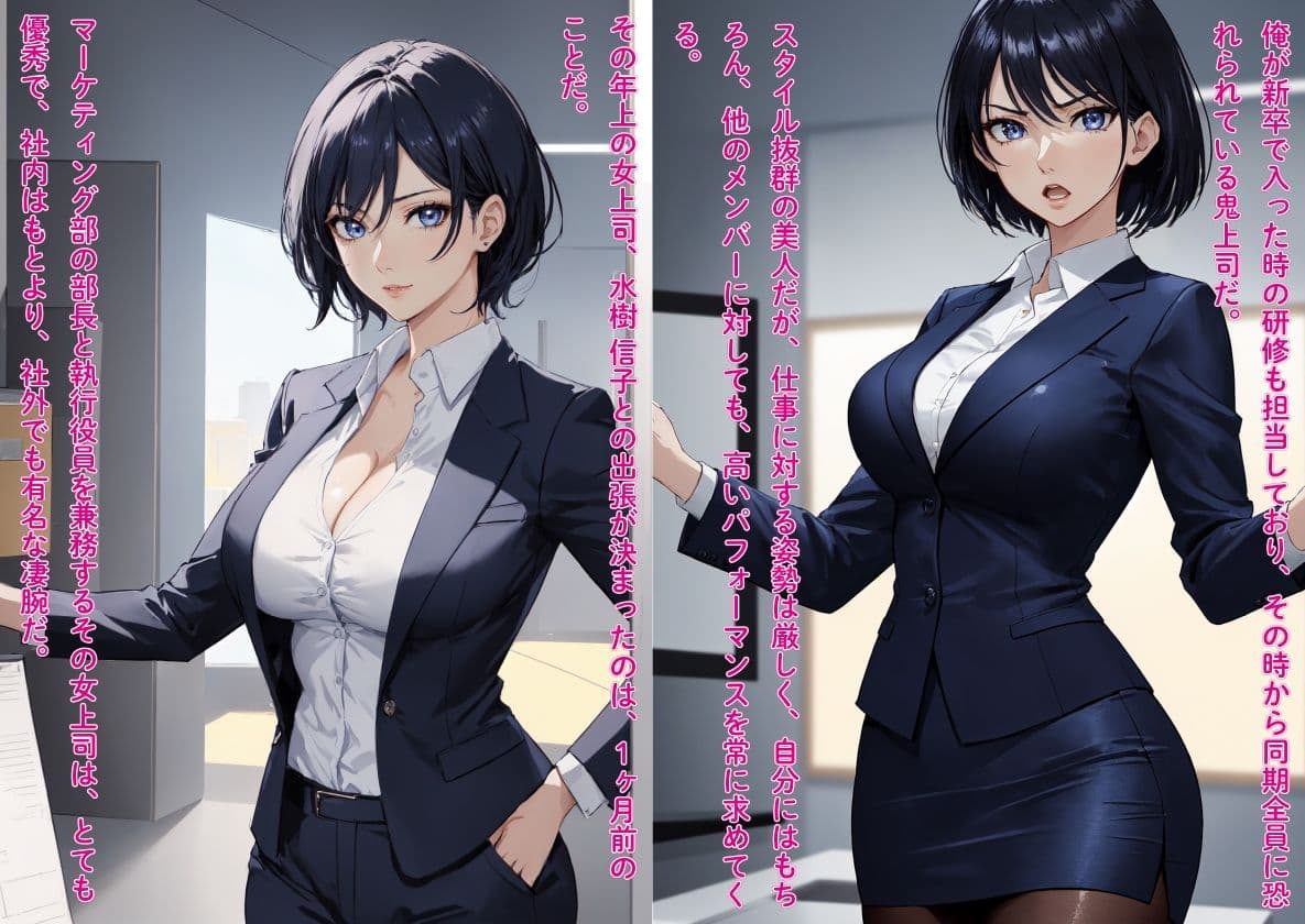 【前後編お得セット】 ［NTR］役員と不倫している鬼女上司を勢いで押し倒し中出し快楽堕ち サンプル画像 2