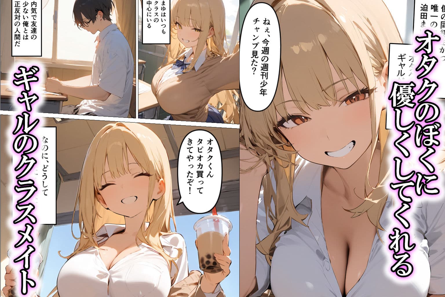 オタクに優しいギャルと両想いだったのにデカチン男に寝取られる話 サンプル画像 1