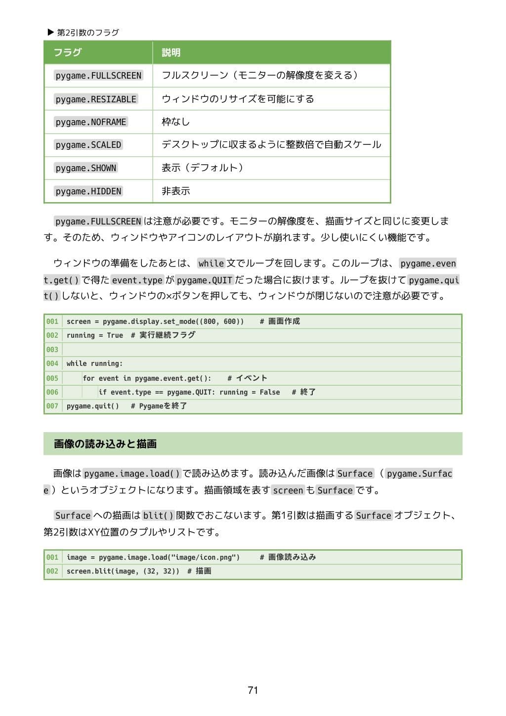 PythonとPygameで作る レトロ風RPG 全コード サンプル画像 6