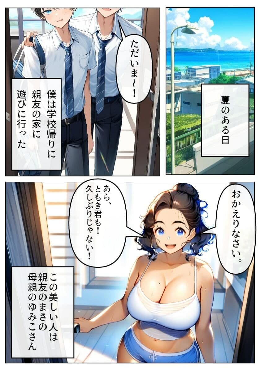親友のお母さんで童貞卒業！巨乳で誘惑してくるので孕ませた サンプル画像 2