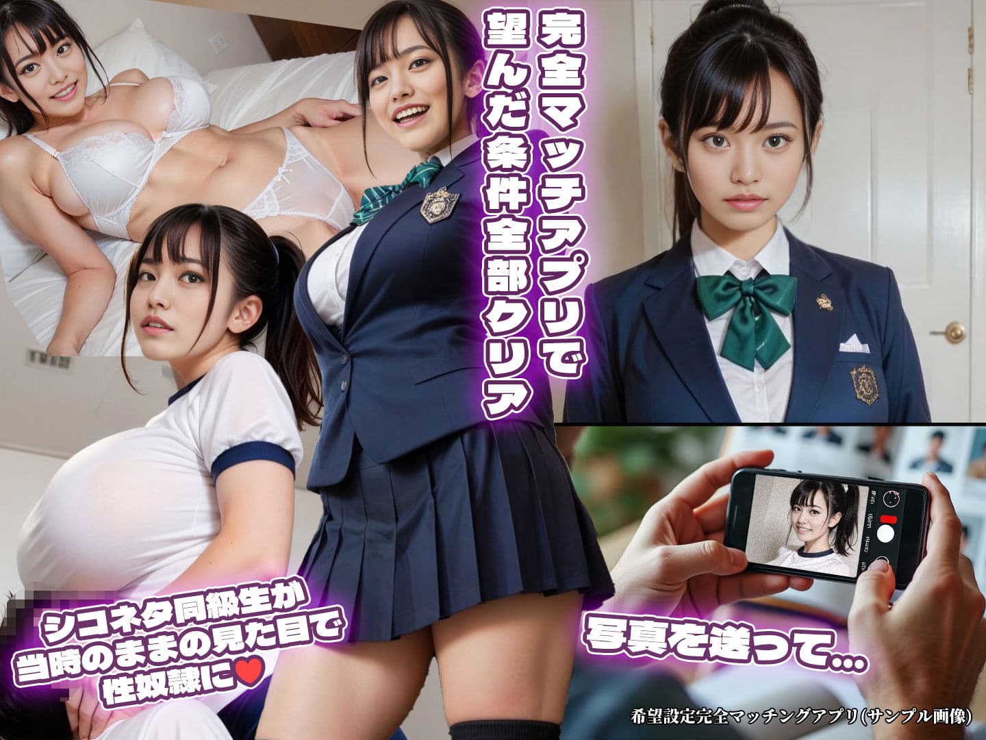 希望設定完全マッチングアプリ 卒業アルバムから召喚レズカップルと妊活ハーレム編 サンプル画像 2