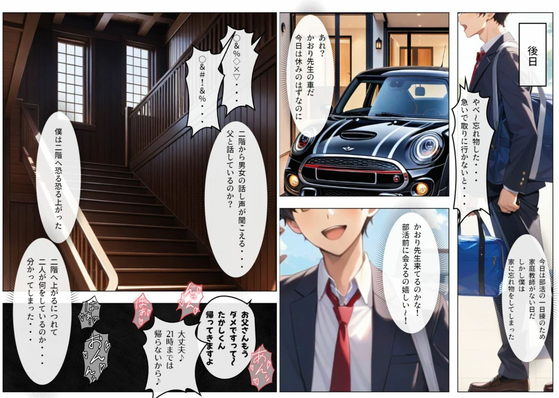 父とセッ〇スしていた巨乳家庭教師に中出ししてやった サンプル画像 3