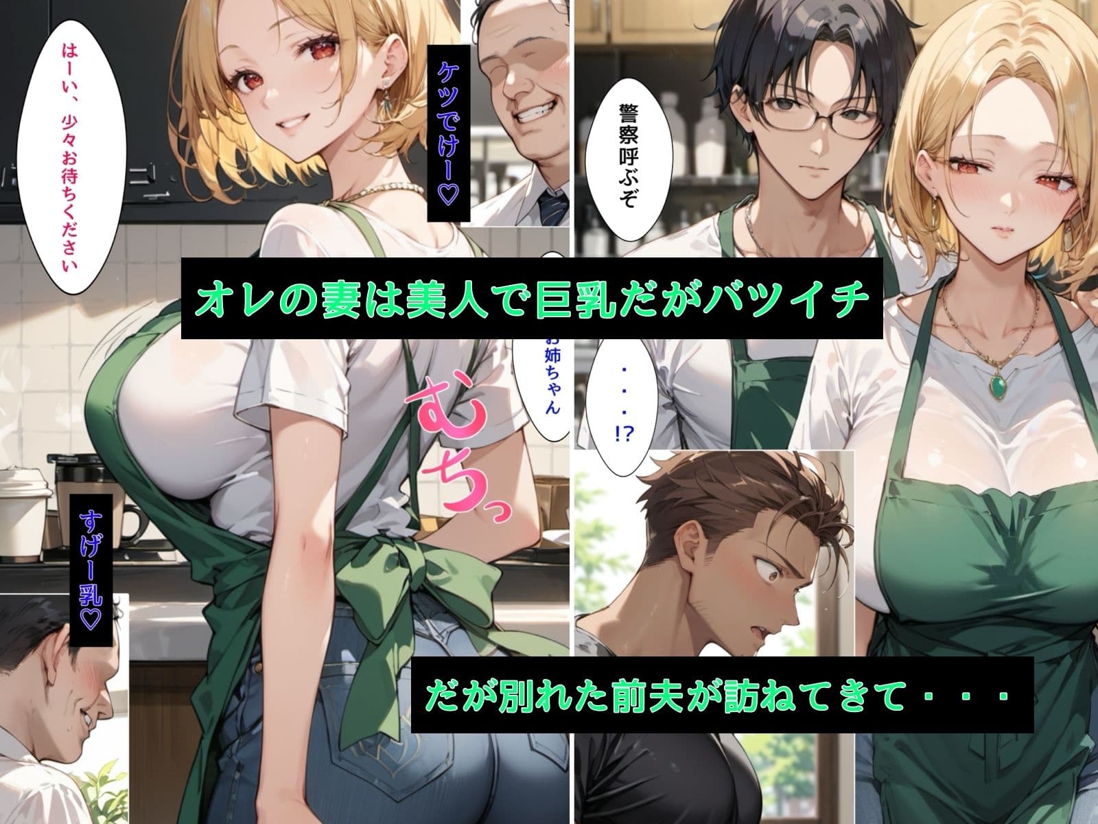 爆乳ギャルママを前夫と取り合った話 サンプル画像 1