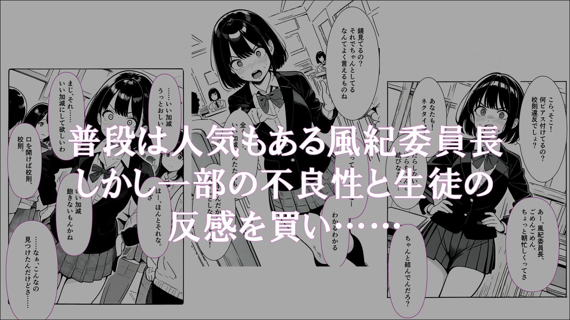 【学生常識改変】風紀委員長から淫乱委員長になった私の記録1 オナニーが当たり前になった日 サンプル画像 1