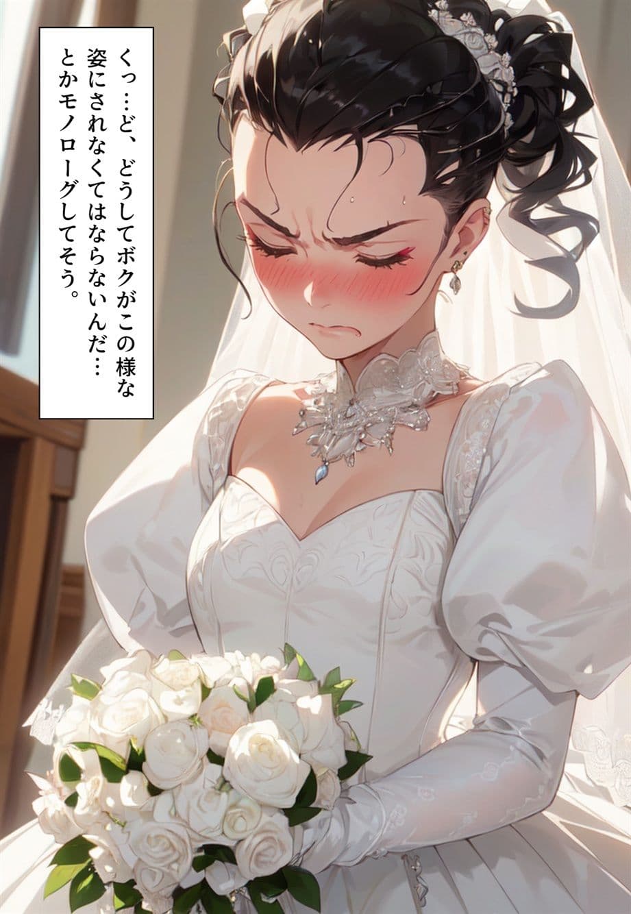 100円画集「ウェディング・ドレスパニック！新郎新婦にされた男たち、体験版＋おまけ」 サンプル画像 5