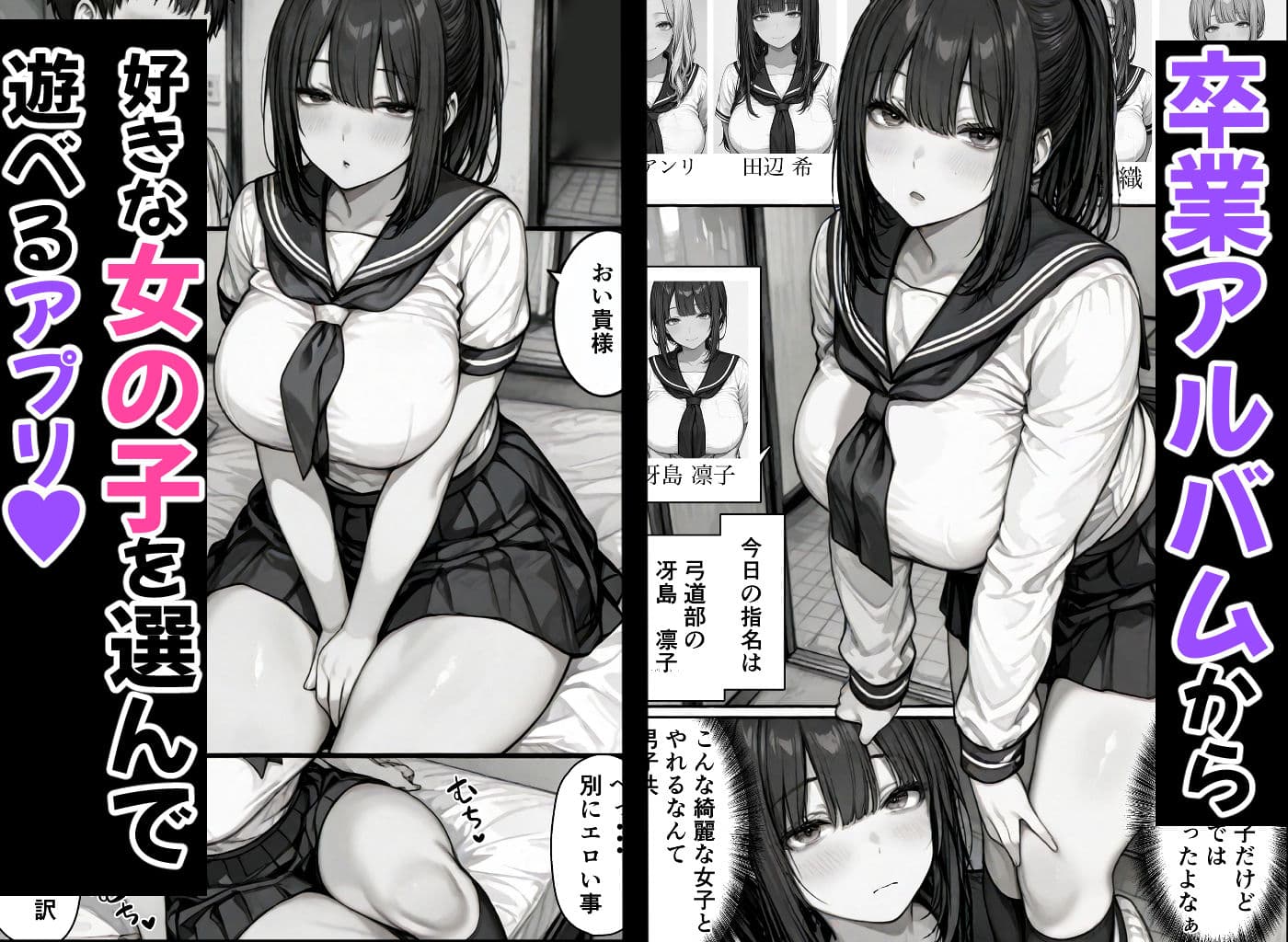 卒アル催●アプリ クラスメイトを選んで支配できる卒業アルバム サンプル画像 1