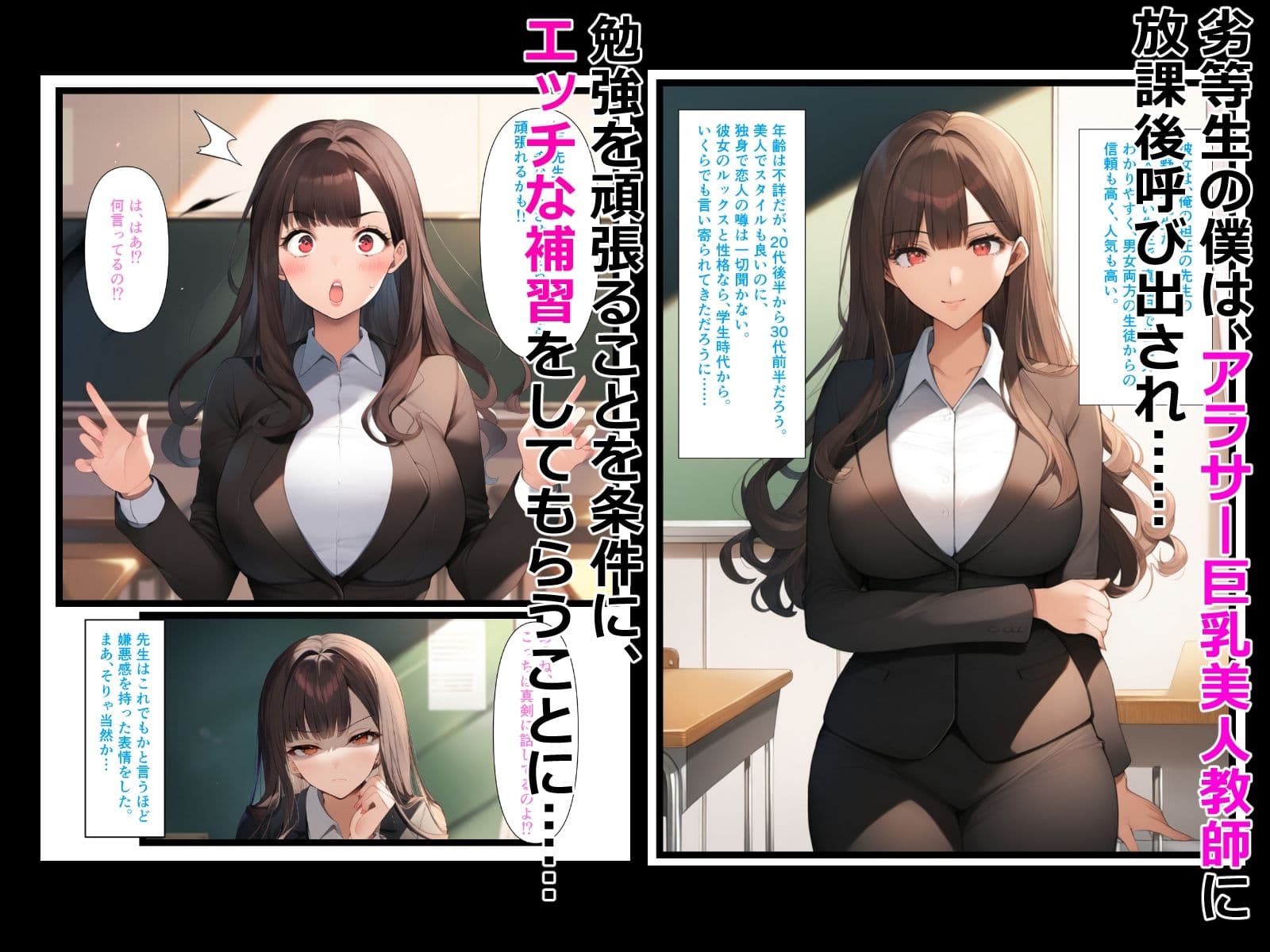 アラサー巨乳美人教師とご褒美らぶらぶえっちする話 サンプル画像 1