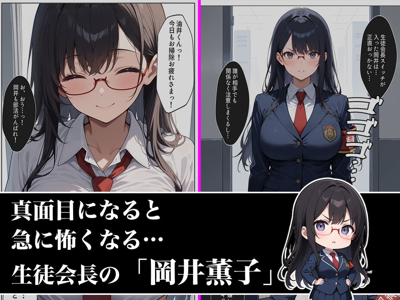 俺の前だとド変態になる真面目生徒会長の話 サンプル画像 1