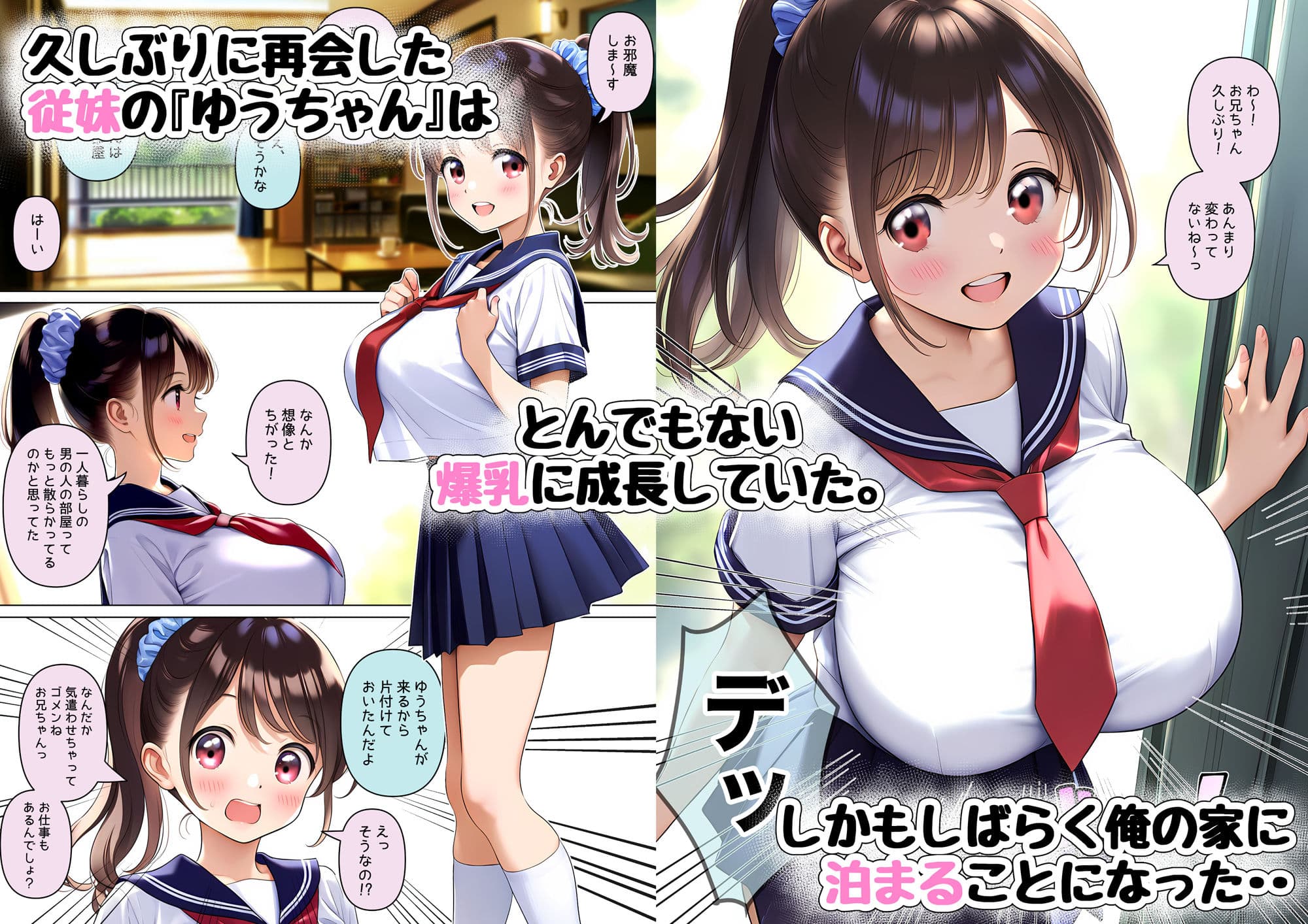 再会した従妹が爆乳になってた。 サンプル画像 1