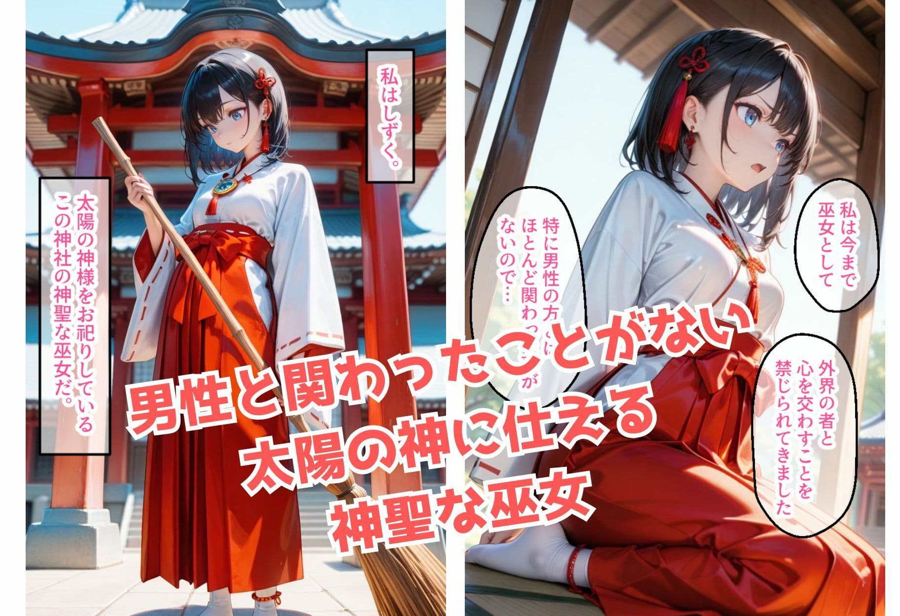 神聖な巫女がチン棒に服従した件【全Pセリフ有】 サンプル画像 1