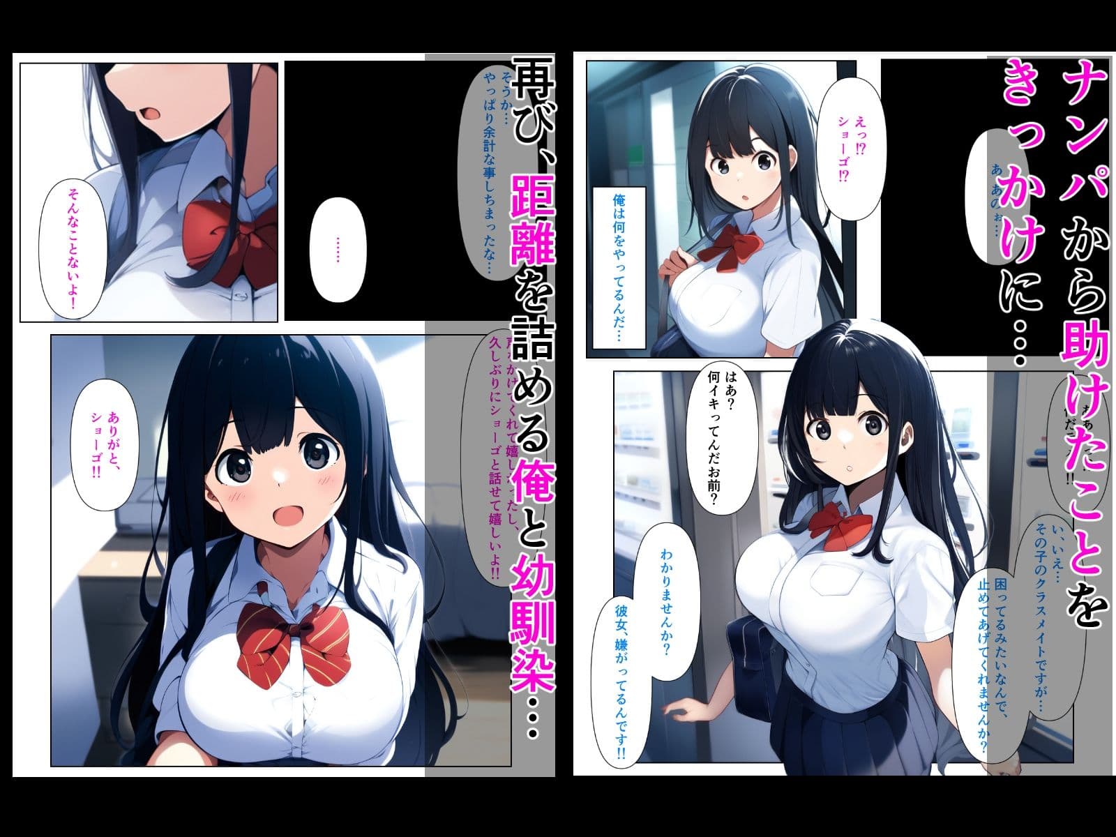 ボーイッシュだった幼馴染が黒髪ムチムチ巨乳JKに成長したので、らぶらぶえっちする話 サンプル画像 3