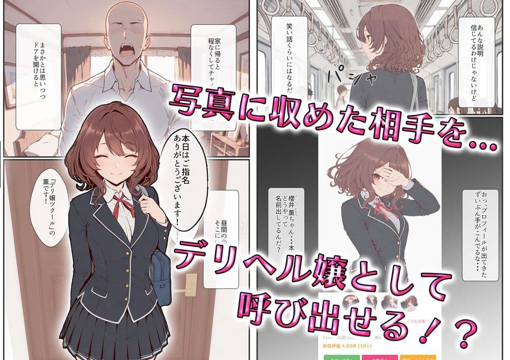 デリ嬢ツクール 〜街で見かけた美人母娘で童貞卒業？！〜 サンプル画像 2