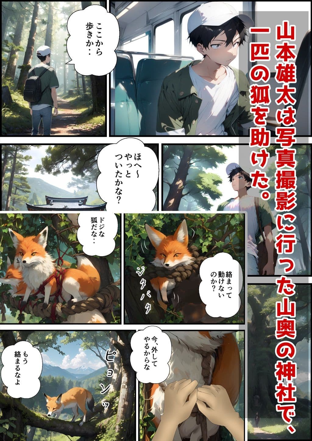 狐を助けて手に入れた催●魔眼の件 サンプル画像 1