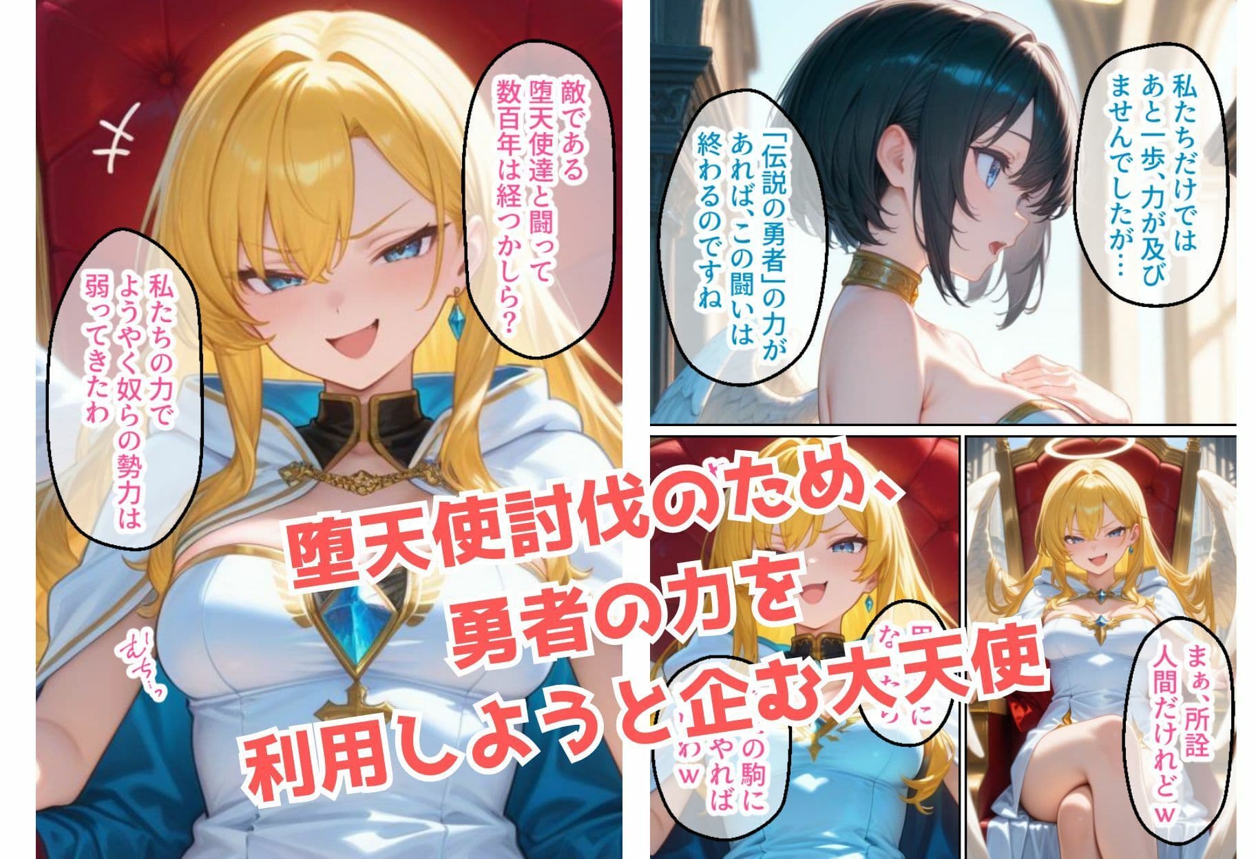 傲慢な大天使様がチン棒に服従した件【全Pセリフあり】 サンプル画像 1