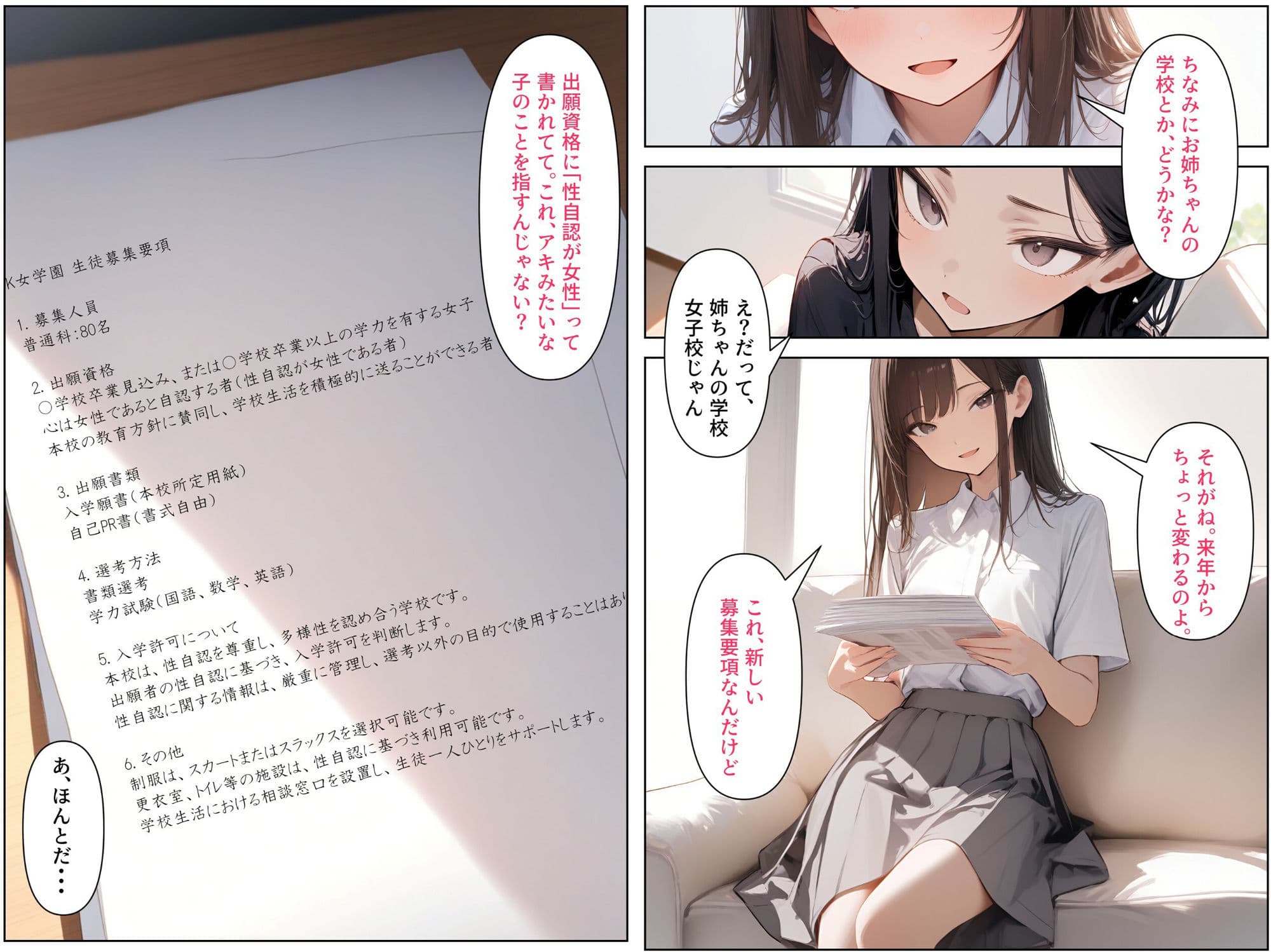 女装男子のJKハーレム生活 サンプル画像 2