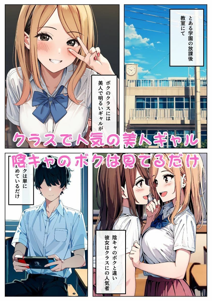 陰キャゲーマークラスのJKビッチギャルとふしだら交際!:本編47P+おまけ129枚 サンプル画像 1