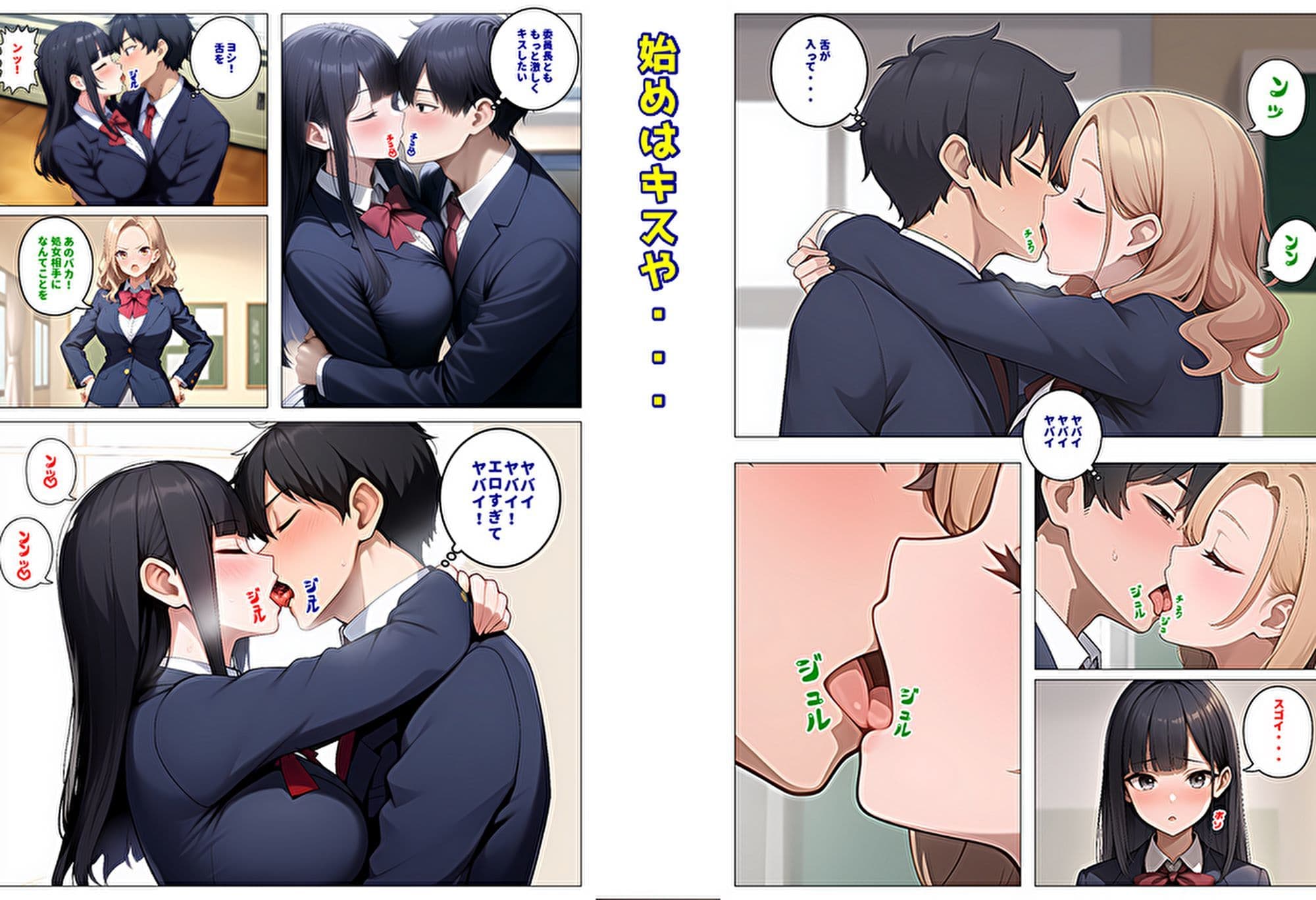 委員長とギャルがセックス勝負を始めたんだが俺が審判をする事になった話 サンプル画像 4