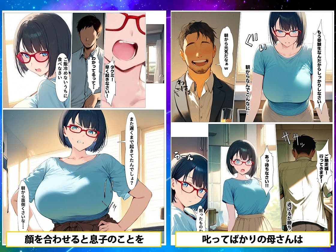 性欲激強ママがデカマラ息子と中出しSEXするのは時間の問題 サンプル画像 2