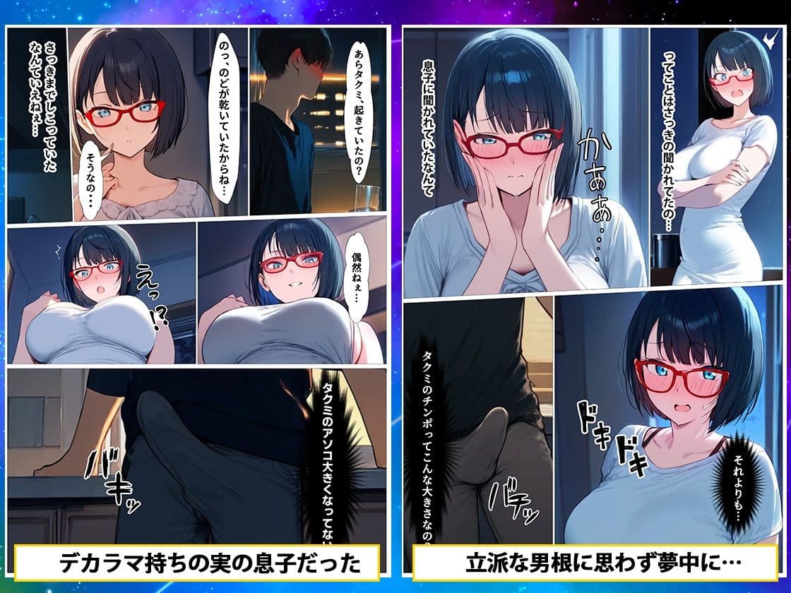 性欲激強ママがデカマラ息子と中出しSEXするのは時間の問題 サンプル画像 4