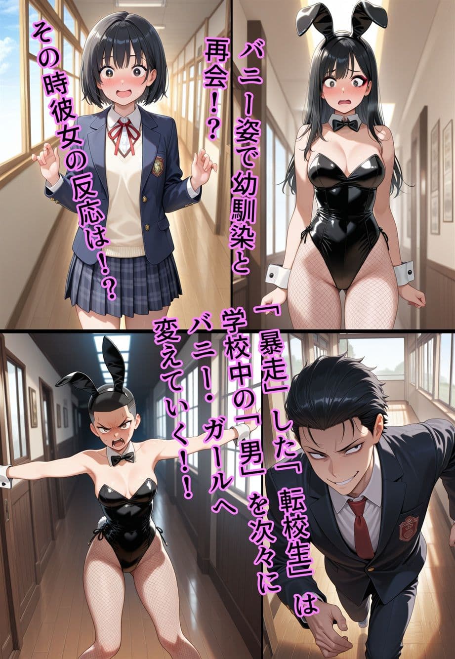 怪しき転校生 オレもお前もみんなバニーガールにされちゃった！ サンプル画像 8