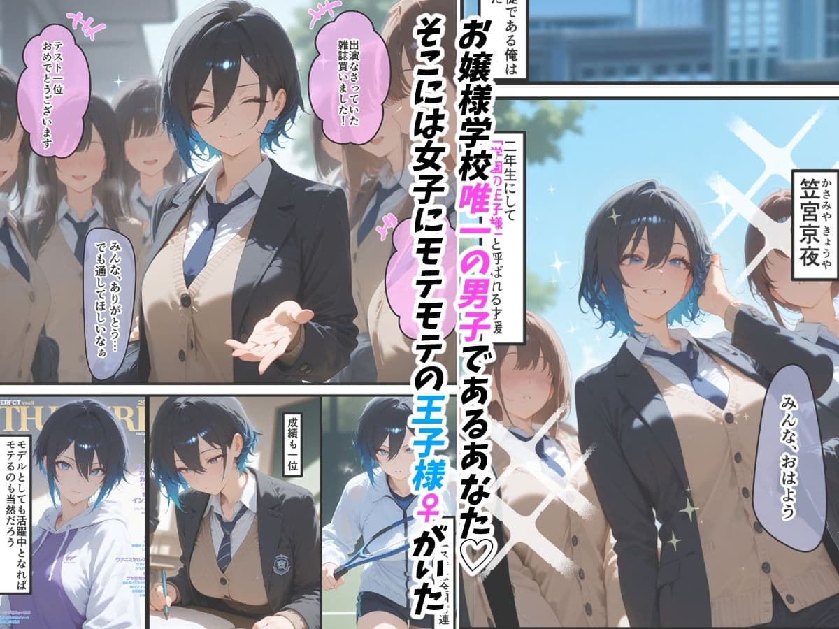 女学園の王子様♀の百合ハーレムの竿係になった サンプル画像 2