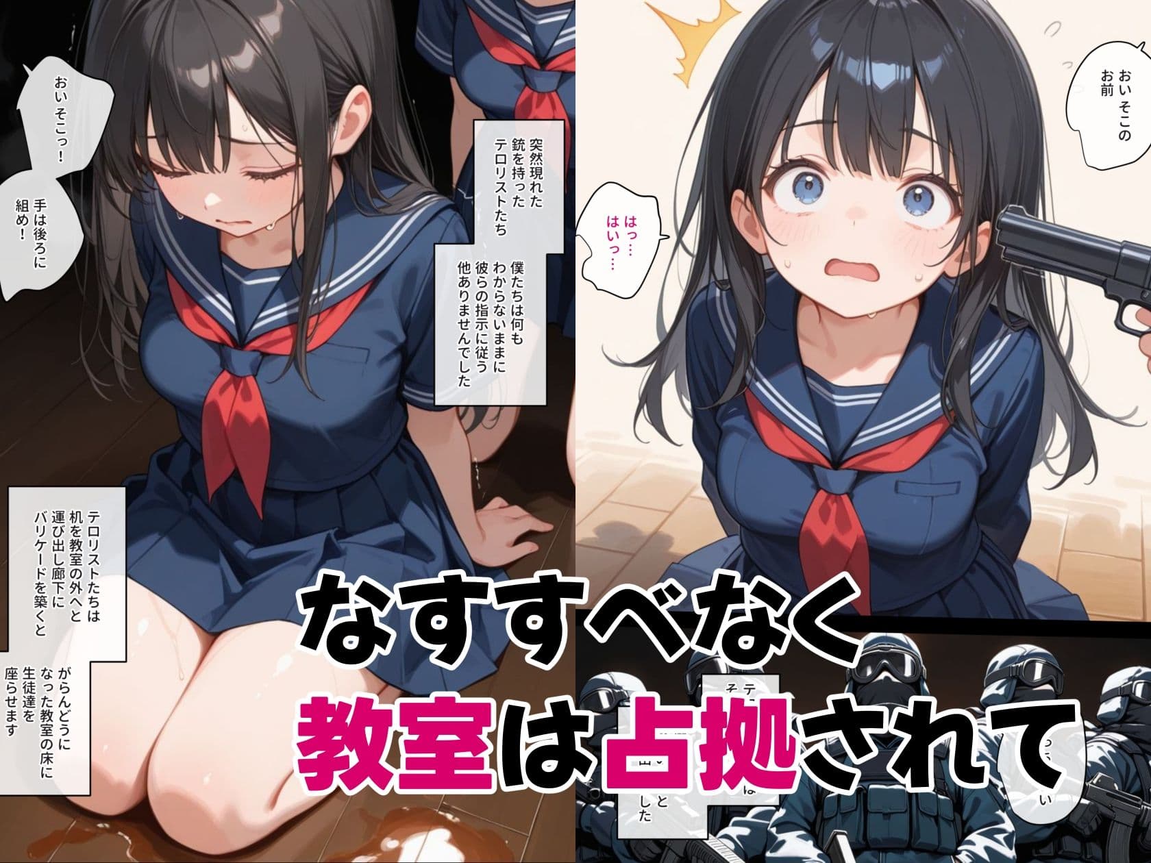 学校を占拠したテロリストがド変態だったら サンプル画像 2