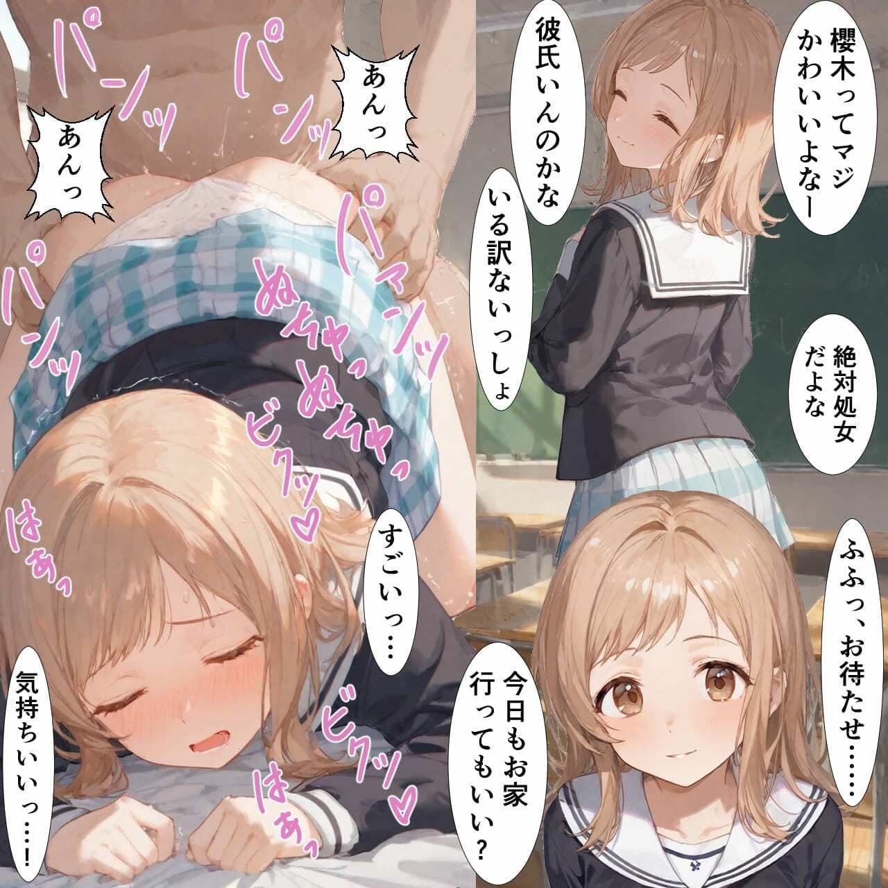 クラスの天使の〇木真乃が実は俺の彼女で裏ではセックスしまくっている話 サンプル画像 1