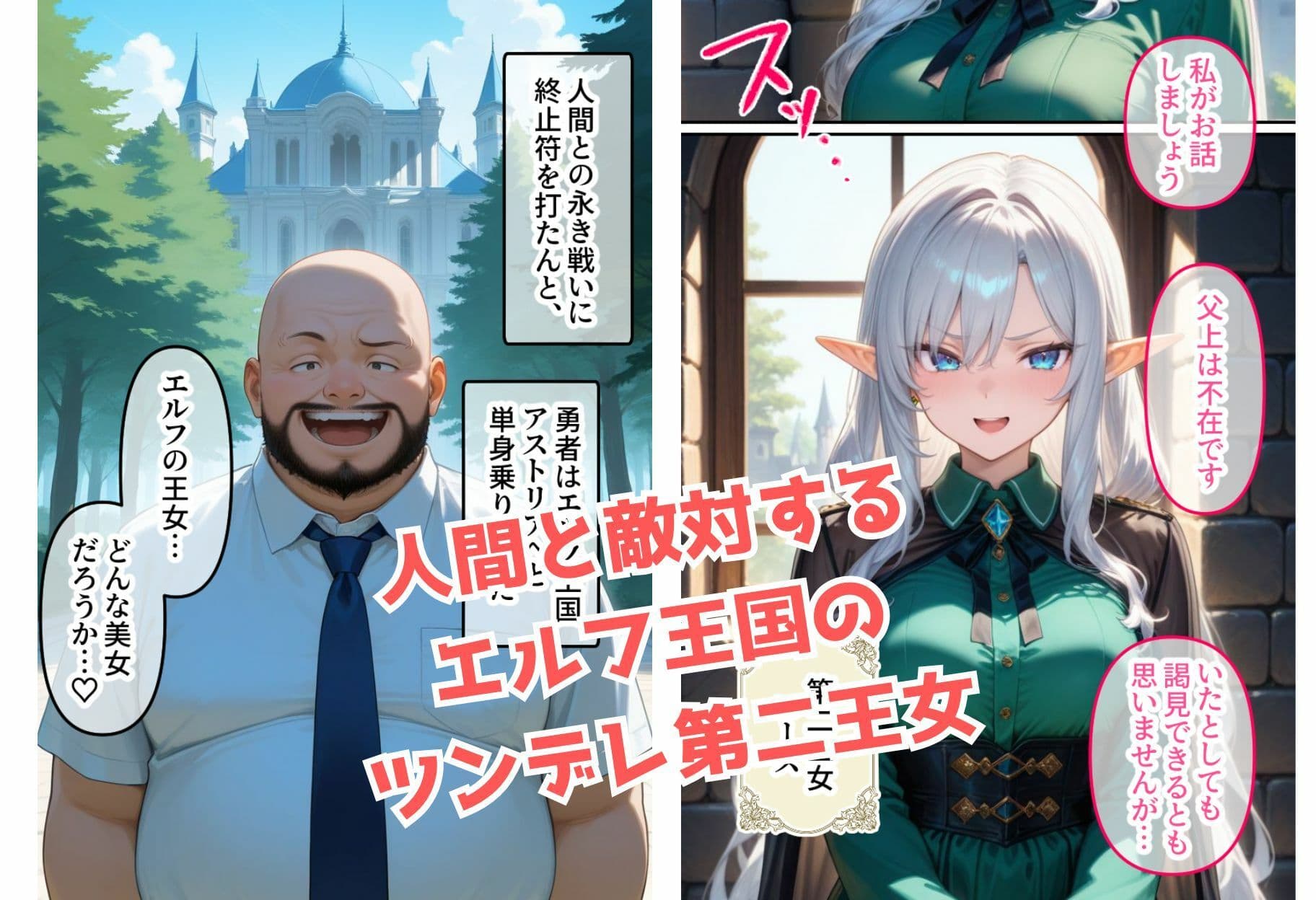 エルフ王国のお姫様がチン棒に服従した件【全Pセリフあり】 サンプル画像 1