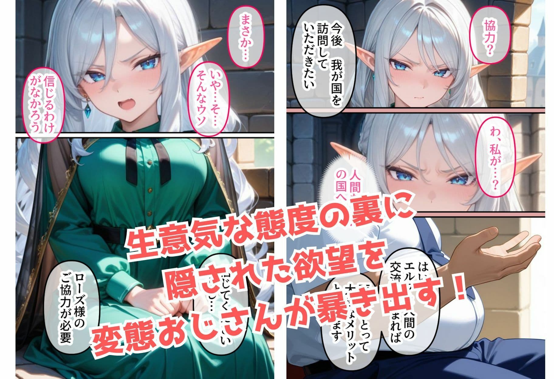 エルフ王国のお姫様がチン棒に服従した件【全Pセリフあり】 サンプル画像 2