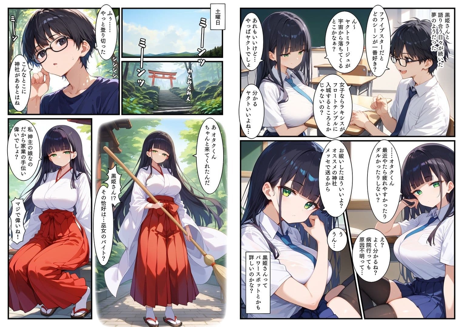 オタクに優しいジト目巫女さんとえっちなお祓い サンプル画像 2