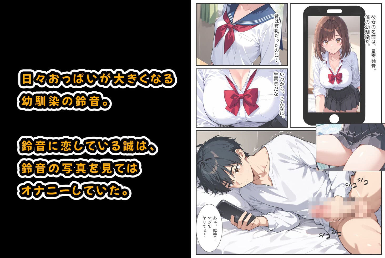 幼馴染が爆乳になったので催●アプリでヤっちゃいました！ サンプル画像 1