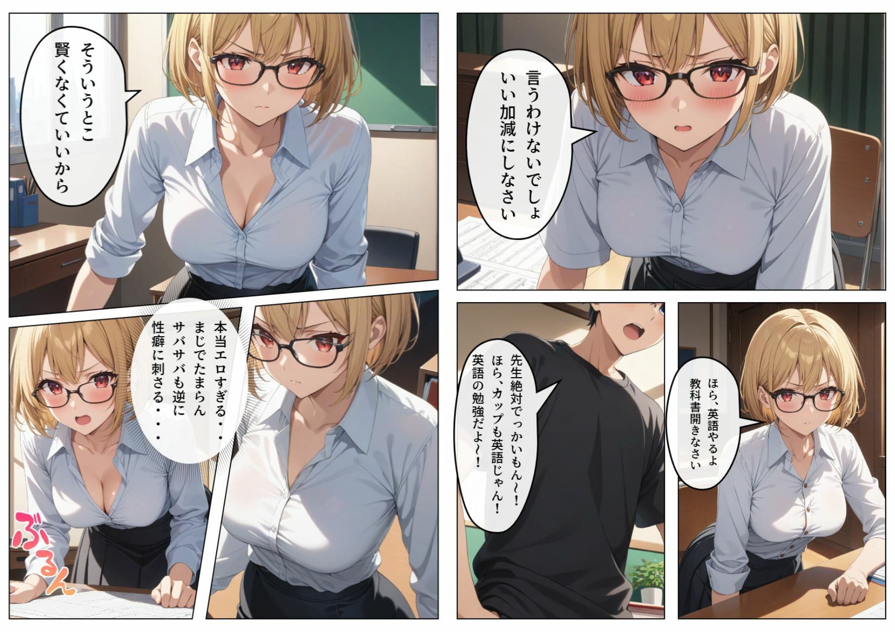 巨乳眼鏡家庭教師 快楽堕ちしたので中出ししてあげた サンプル画像 3