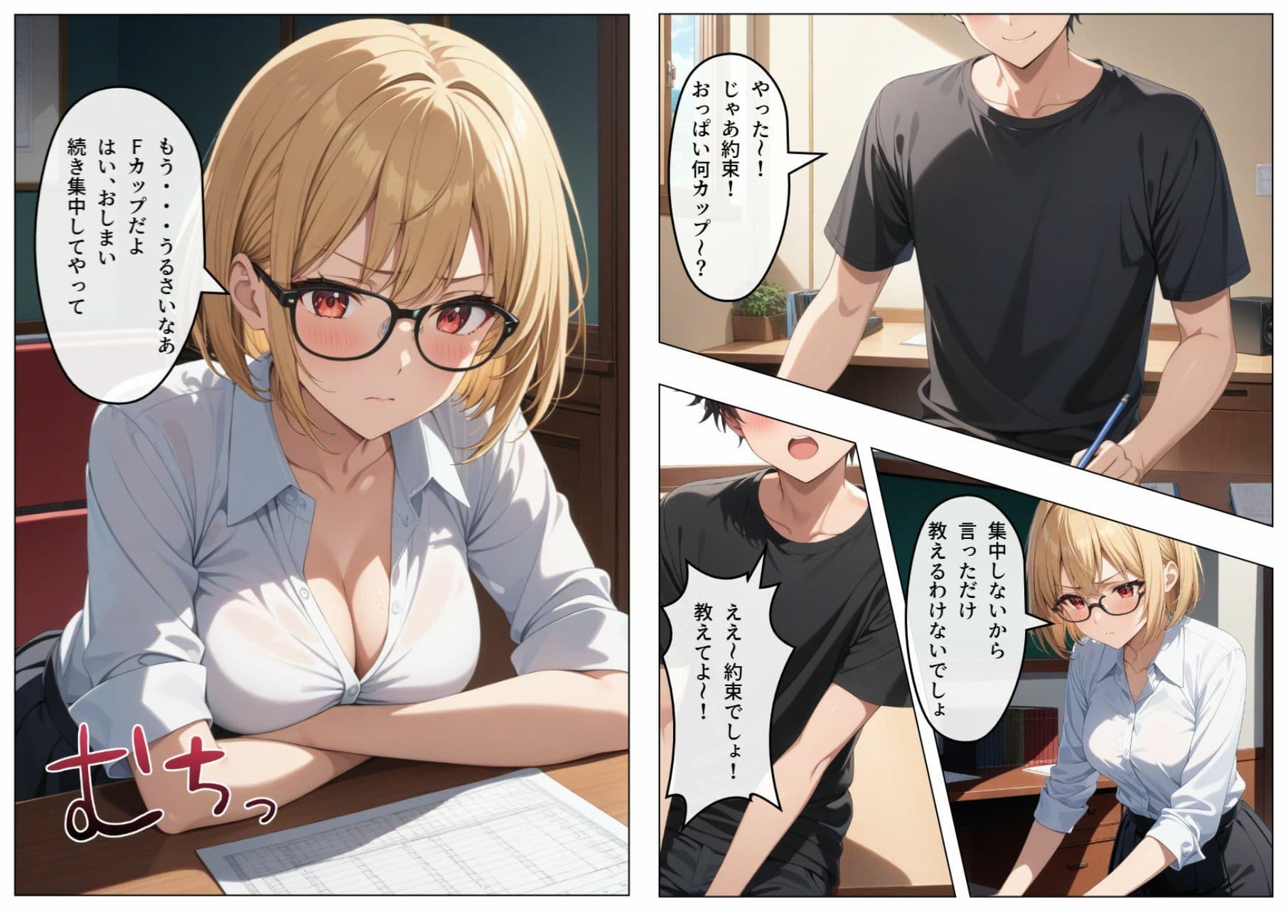 巨乳眼鏡家庭教師 快楽堕ちしたので中出ししてあげた サンプル画像 5