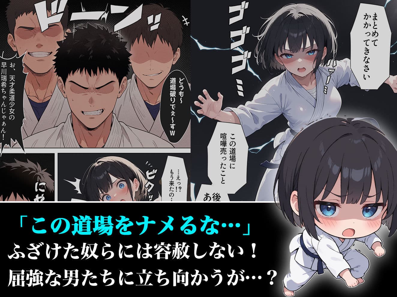 負けたら即中出しセックス 愛する道場を守るために道場破りに挑む天才柔道少女の話 サンプル画像 2